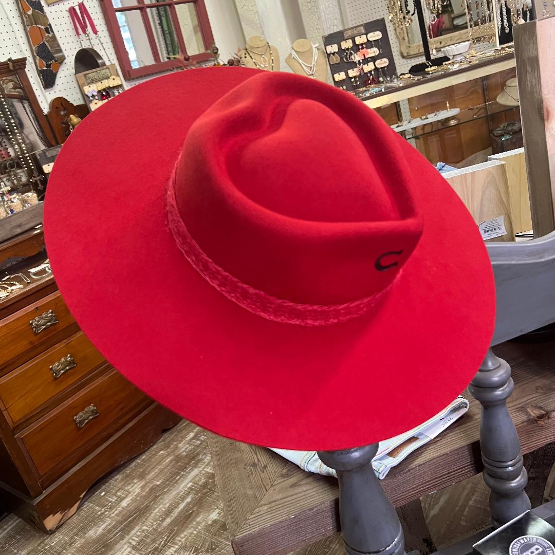 Charlie 1 Horse Fling Felt Hat Medium / Red